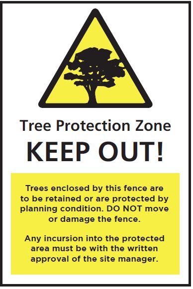 Tree Protection Zone KEEP OUT Sign – Environmental Site Safety