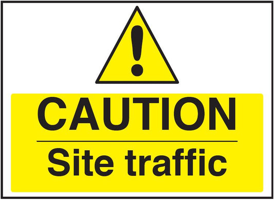 Caution Site Traffic Sign – Construction & Workplace Safety