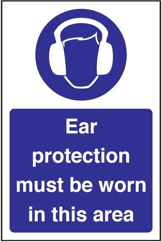 Ear Protection Must Be Worn – Workplace PPE Safety Sign