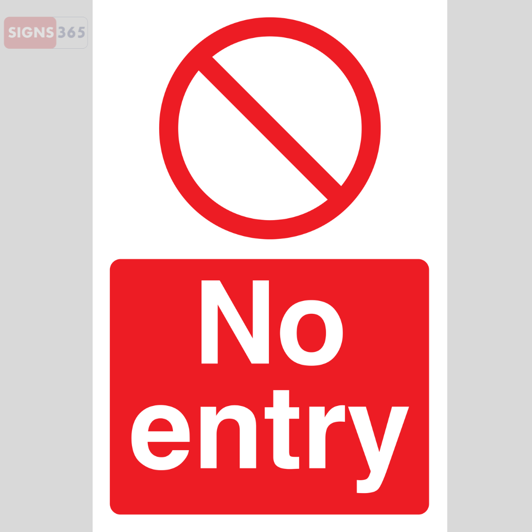 No Entry Sign – Site Access Restriction & Safety Warning