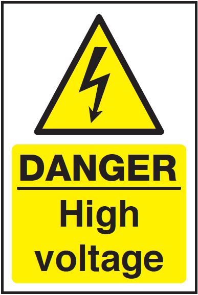 Danger High Voltage Sign – Electrical Hazard Warning