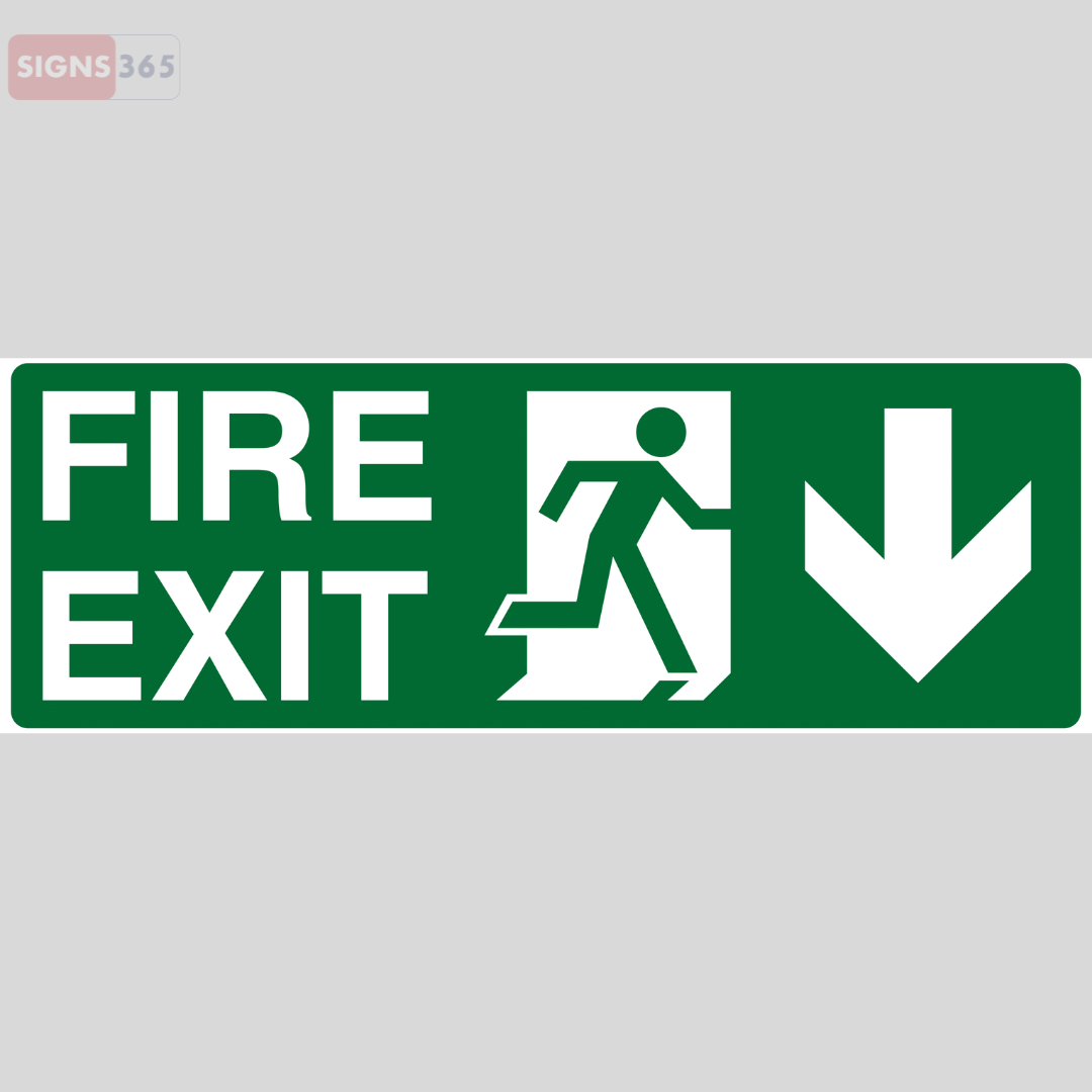 Fire Exit Down Sign
