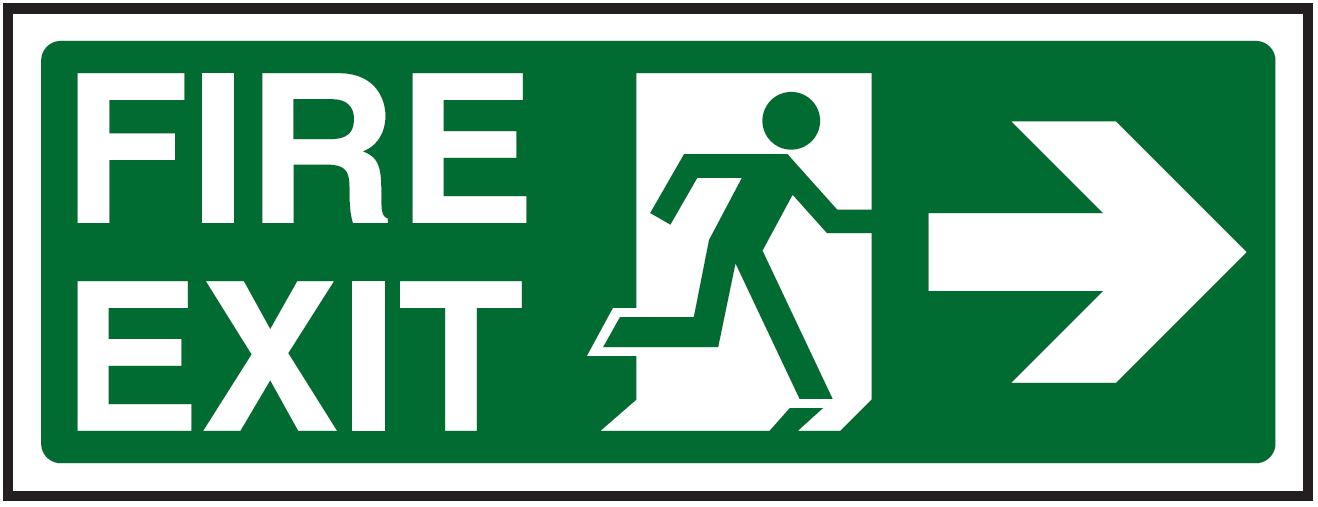 Fire Exit Right Sign