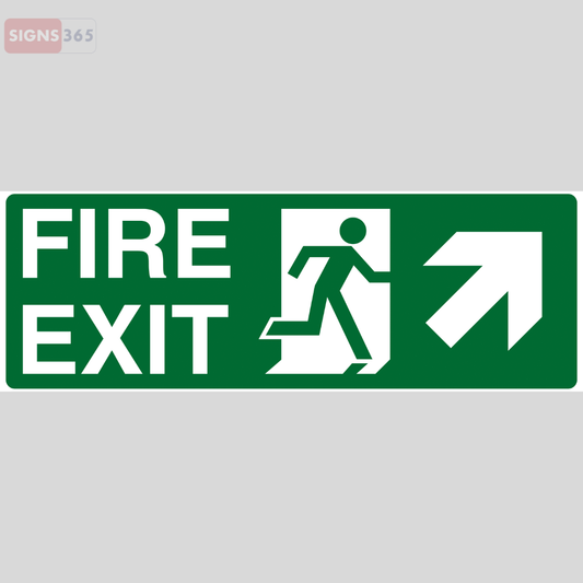 Fire Exit Up Right Sign