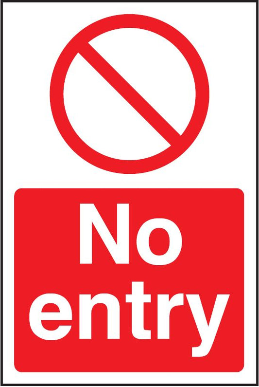 No Entry Sign – Site Access Restriction & Safety Warning