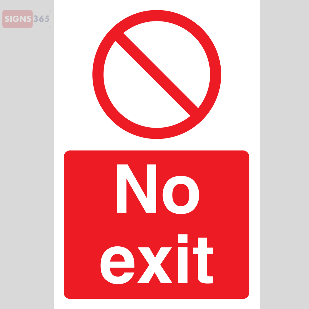 No Exit Sign – Emergency Route & Safety Guidance