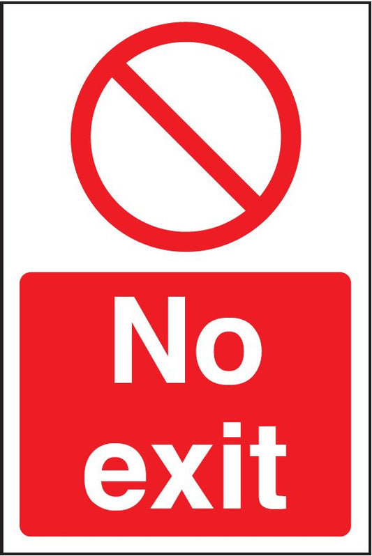 No Exit Sign – Emergency Route & Safety Guidance