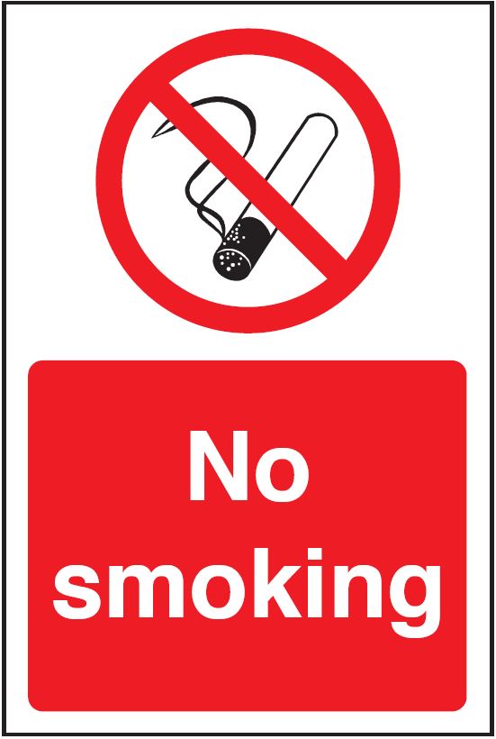 No Smoking Sign – Workplace Health & Safety Notice